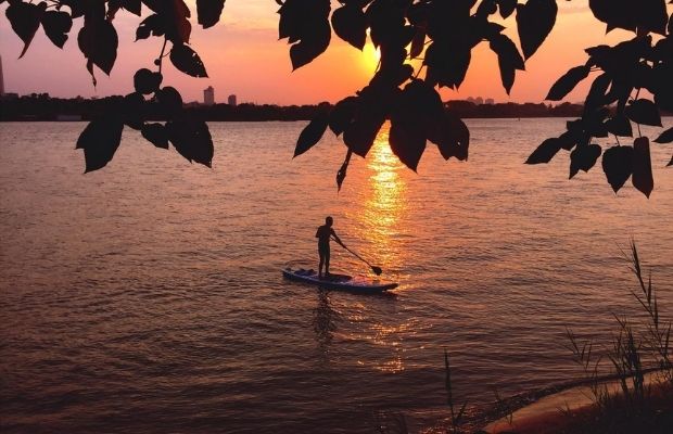 Sunset in Hanoi's Banana Island